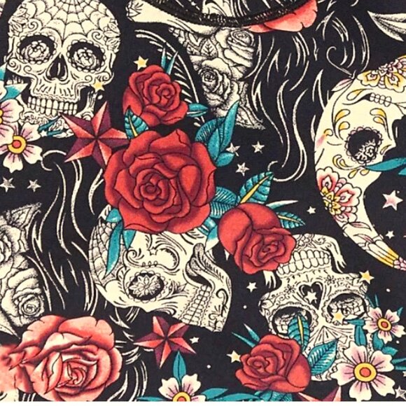 New Torrid💀Skull Tattoo Leggings w/Side-Pockets, Active Collection Size 2x - Picture 2 of 14